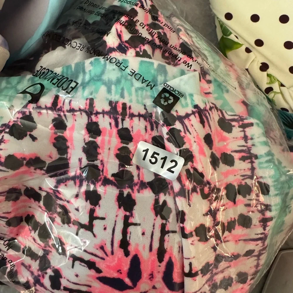 SO Braided Back Flounce Tankini Swim Top S (3-5)